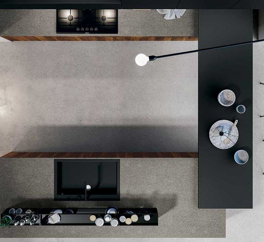 COCINA CON ENCIMERA DE TERRAZO